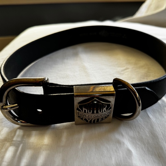 Harley Davidson Black Genuine Leather Belt M 32/34 - Picture 3 of 6